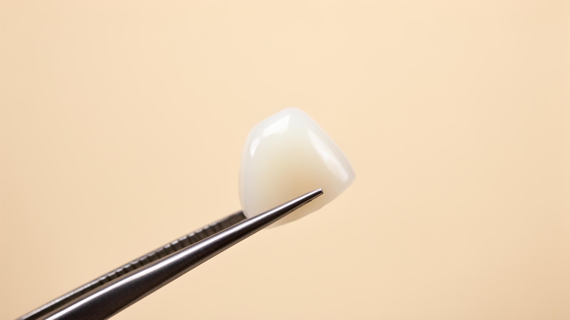 Diagram of veneer preparation showing 0.3–0.7 mm enamel reduction compared to aggressive full-crown prep.